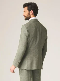 Clearance Skopes Single Breasted Jude Tweed Tailored Fit Suit Jacket Green