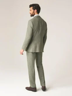 Clearance Skopes Single Breasted Jude Tweed Tailored Fit Suit Jacket Green