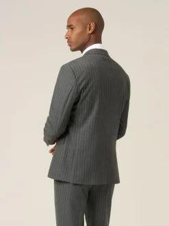 Skopes Grey Double Breasted Cassius Tailored Fit Stripe Suit Jacket^ Grey Suits|Suits & Tuxedos