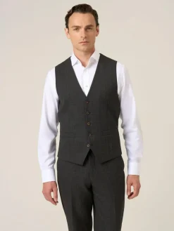 Sale Skopes Elijah Suit Check Waistcoat Grey