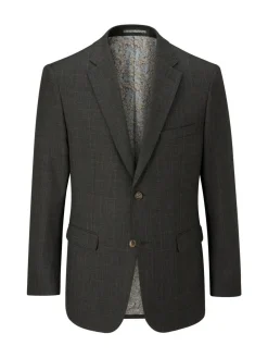 Best Skopes Elijah Tailored Fit Check Suit Jacket Grey
