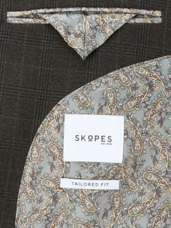 Best Skopes Elijah Tailored Fit Check Suit Jacket Grey