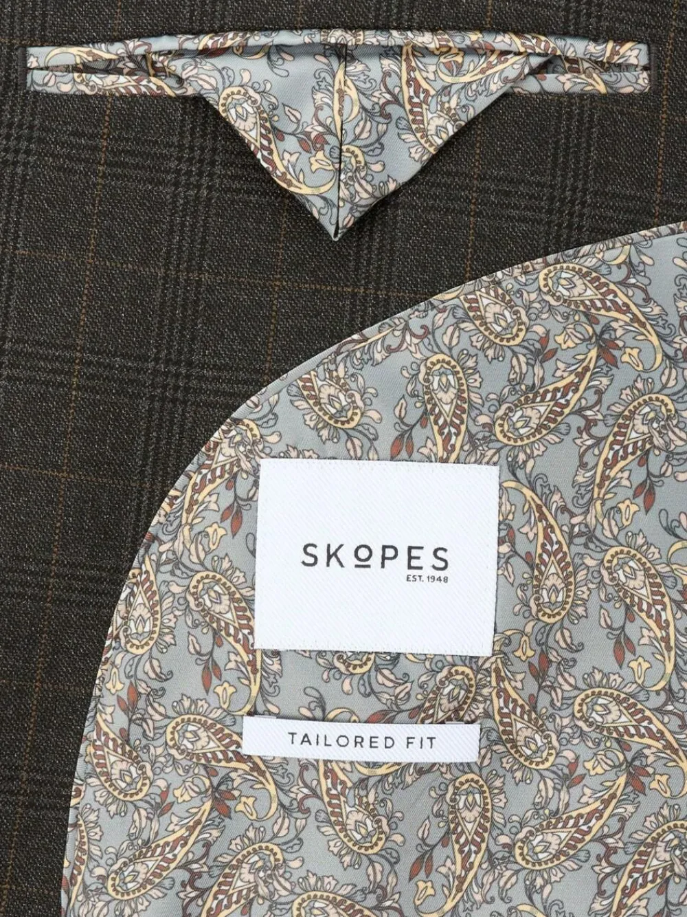 Best Skopes Elijah Tailored Fit Check Suit Jacket Grey