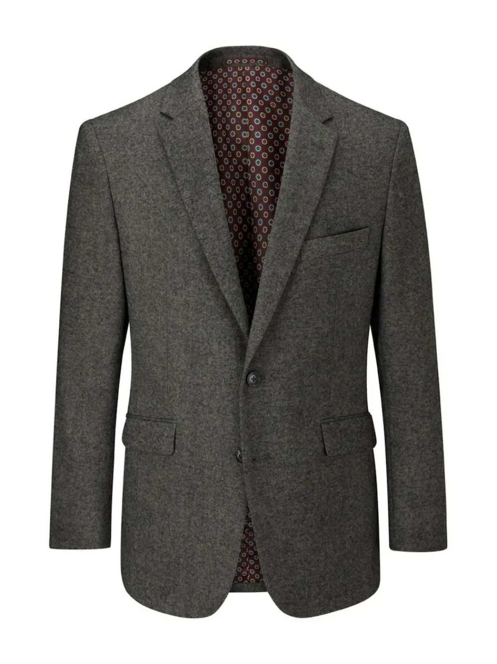 Clearance Skopes Fox Tailored Fit Textured Suit Jacket Grey