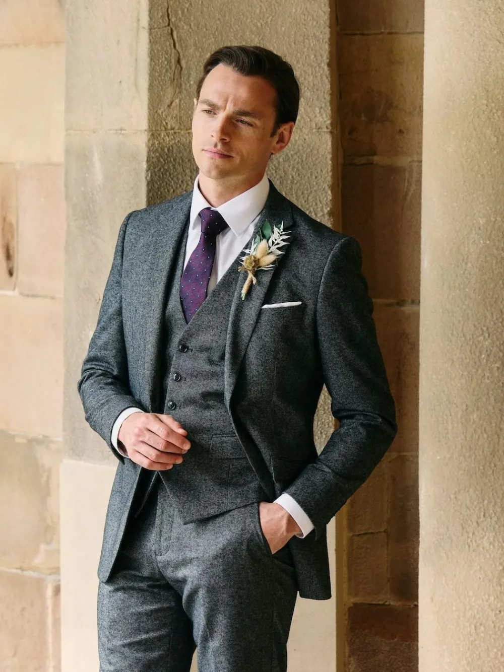 Skopes Fox Textured Suit Waistcoat^ Vests