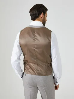 Skopes Grey Jude Tweed Tailored Fit Suit Waistcoat