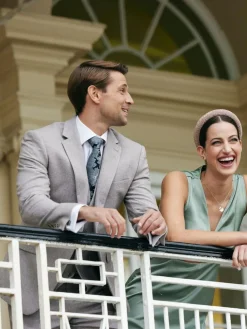 Skopes Grey Jude Tweed Tailored Fit Suit Waistcoat