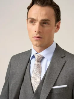 Best Skopes Grey Liston Tailored Fit Flannel Suit Jacket