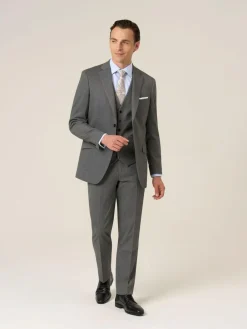 Best Skopes Grey Liston Tailored Fit Flannel Suit Jacket