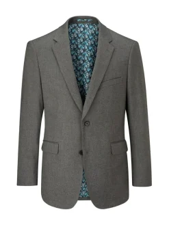 Best Skopes Grey Liston Tailored Fit Flannel Suit Jacket