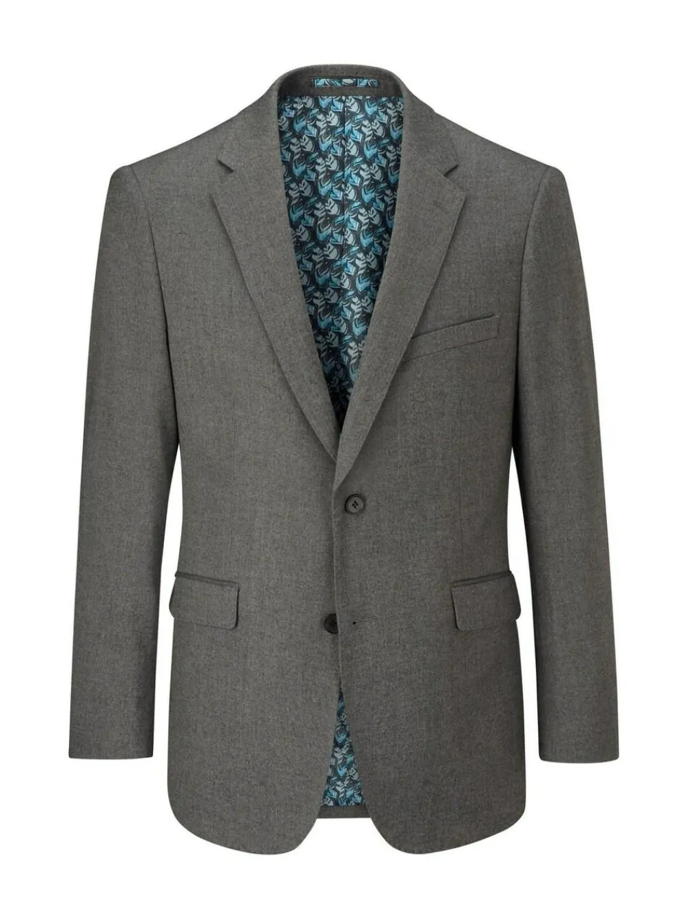 Best Skopes Grey Liston Tailored Fit Flannel Suit Jacket