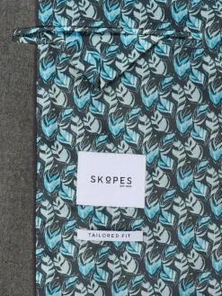 Best Skopes Grey Liston Tailored Fit Flannel Suit Jacket