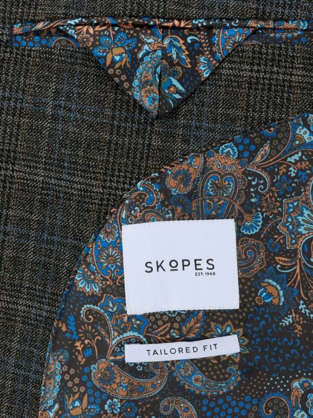 Online Skopes Grey Margrave Tailored Fit Check Suit Jacket