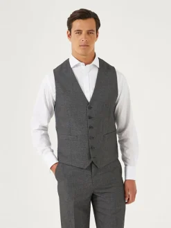 Skopes Grey Single Breasted Harcourt Single Breasted Tailored Fit Suit Waistcoat^ Vests