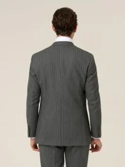 Skopes Grey Single Breasted Cassius Tailored Fit Stripe Suit Jacket^ Grey Suits