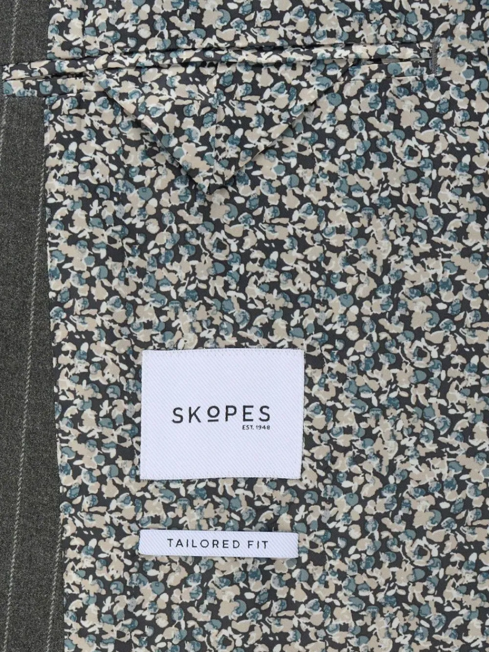 Skopes Grey Single Breasted Cassius Tailored Fit Stripe Suit Jacket^ Grey Suits