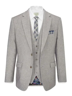 Sale Skopes Single Breasted Jude Tweed Tailored Fit Suit Jacket Grey