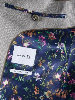 Sale Skopes Single Breasted Jude Tweed Tailored Fit Suit Jacket Grey