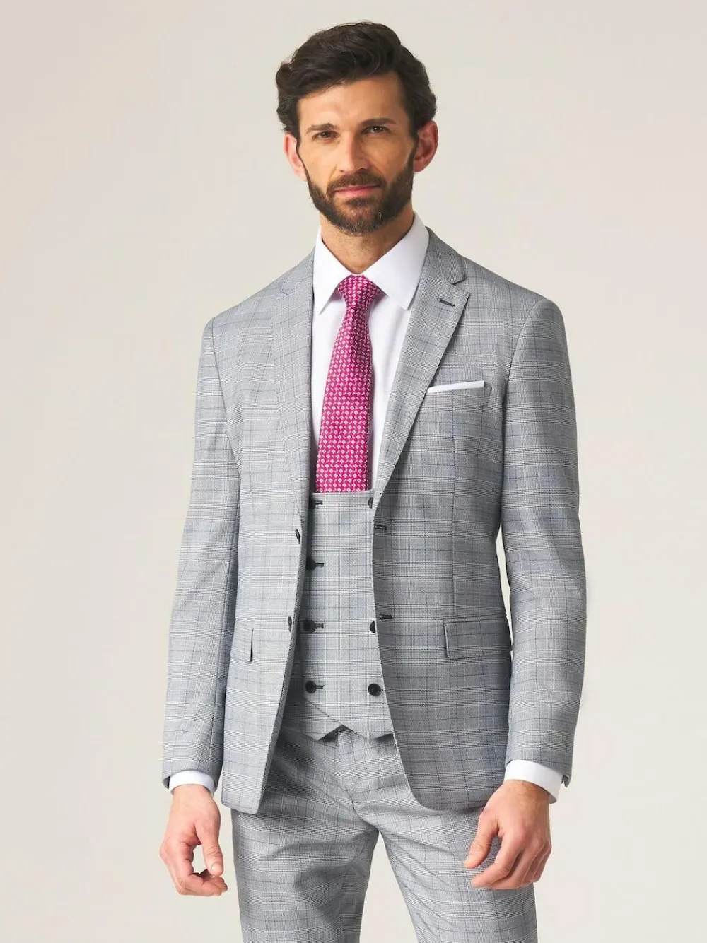 Skopes Slim Fit Anello Check Suit Jacket^ Suits & Tuxedos|Grey Suits