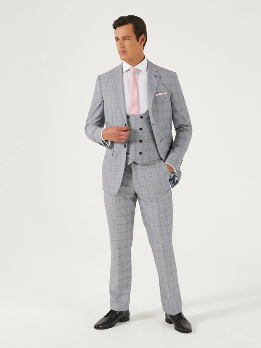 Skopes Slim Fit Anello Check Suit Jacket^ Suits & Tuxedos|Grey Suits