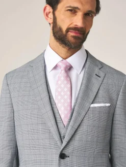 New Skopes Tailored Fit Anello Check Suit Jacket Grey
