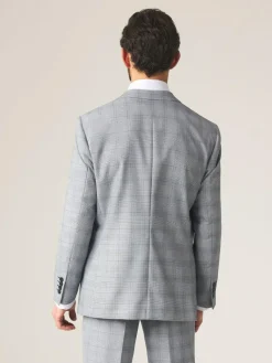 New Skopes Tailored Fit Anello Check Suit Jacket Grey