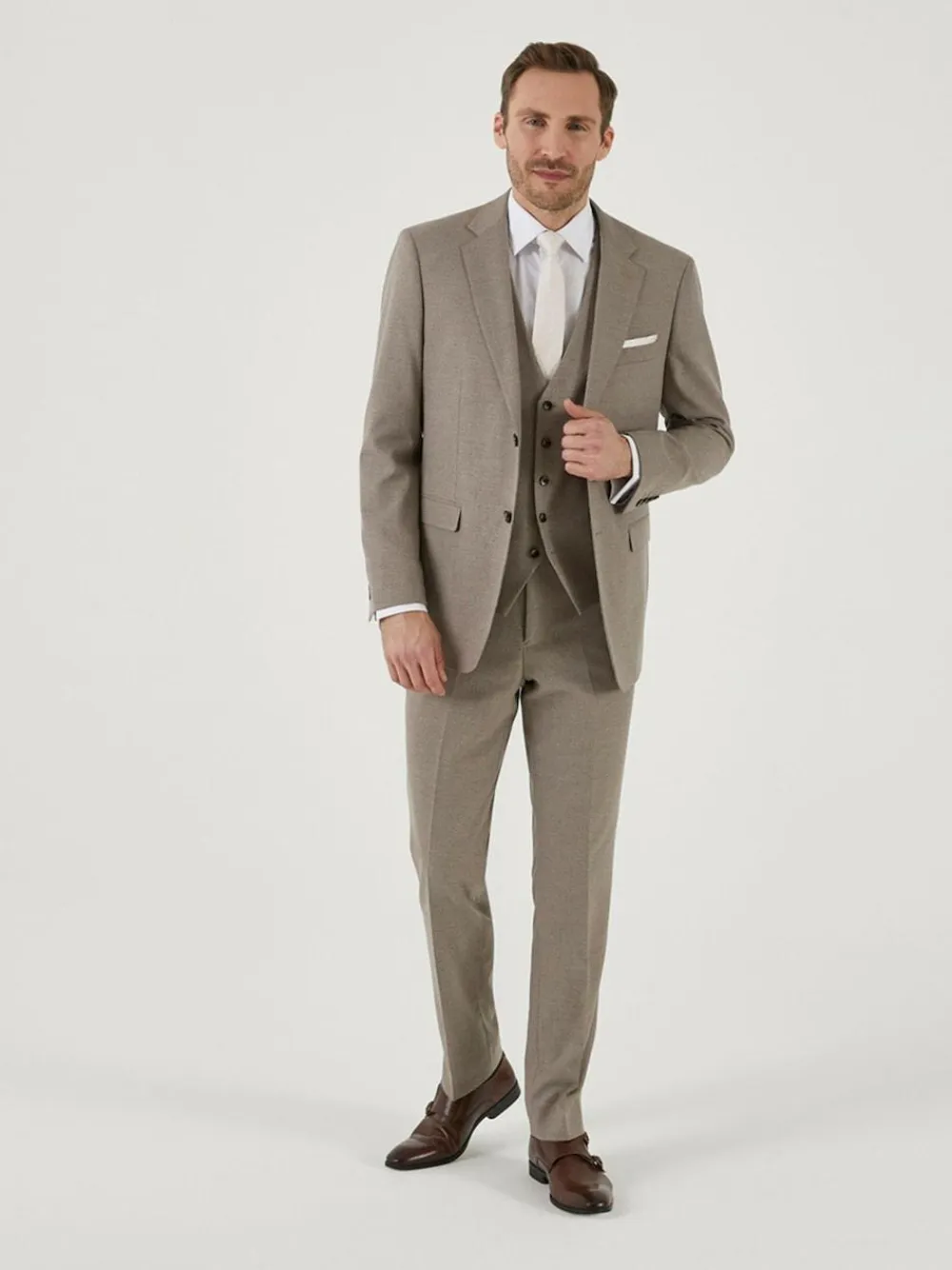 Skopes Natural Tailored Fit Jodrell Marl Tweed Suit: Jacket