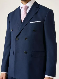 Outlet Skopes Navy Blue Double Breasted Harcourt Suit Jacket