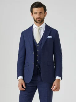 Skopes Single Breasted Jude Tweed Tailored Fit Suit Jacket^ Blue Suits