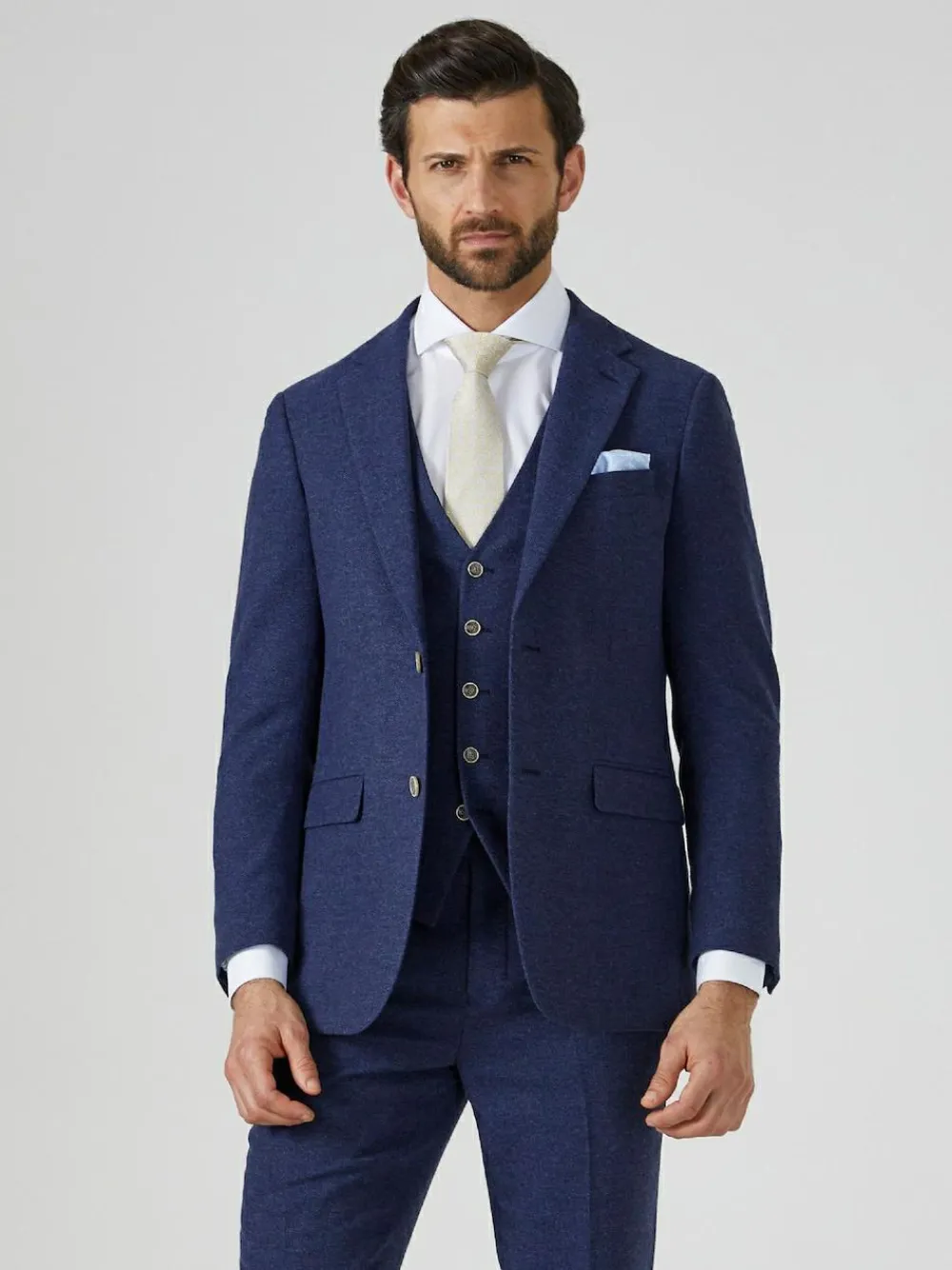 Skopes Single Breasted Jude Tweed Tailored Fit Suit Jacket^ Blue Suits