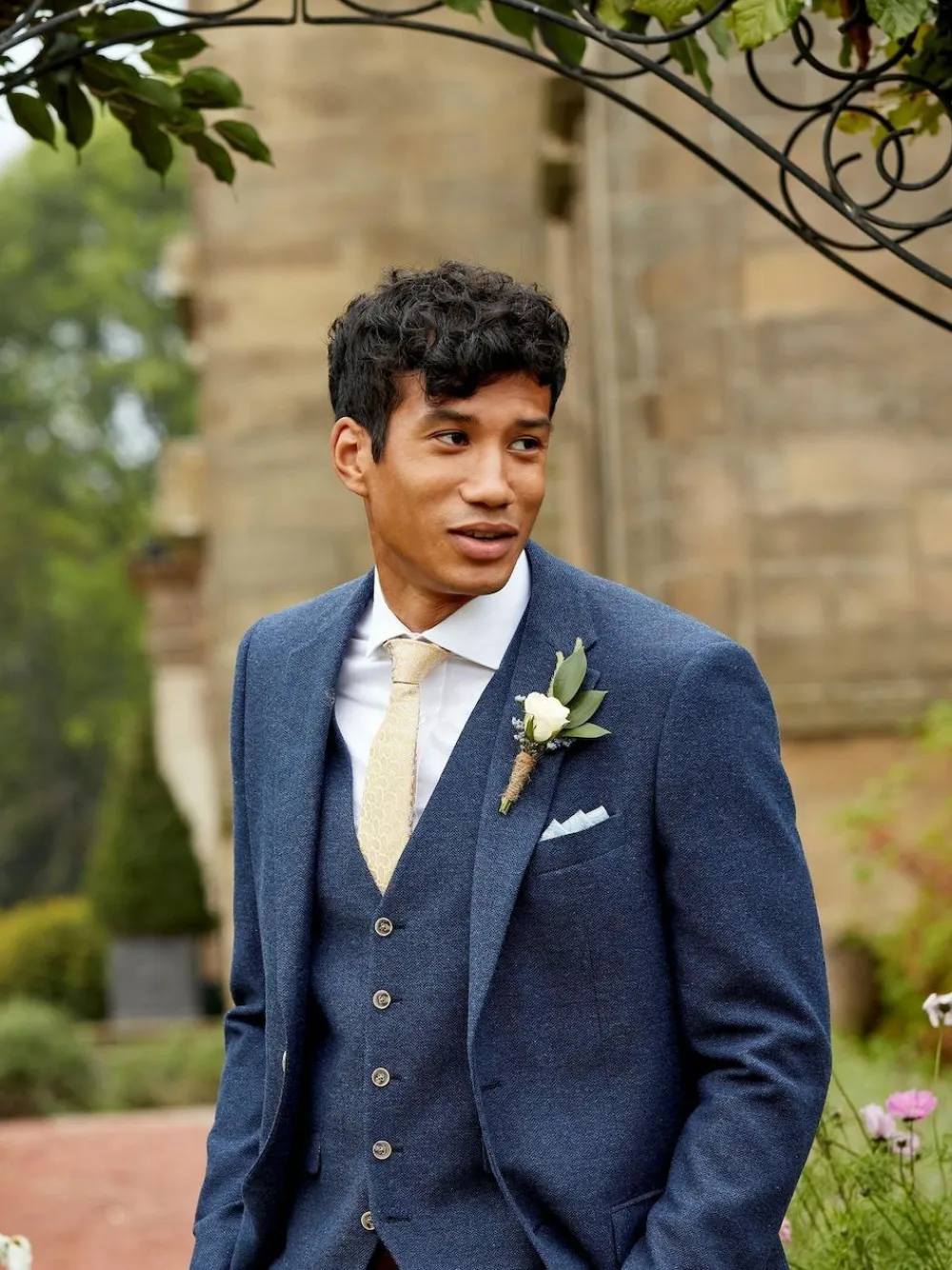 Skopes Single Breasted Jude Tweed Tailored Fit Suit Jacket^ Blue Suits