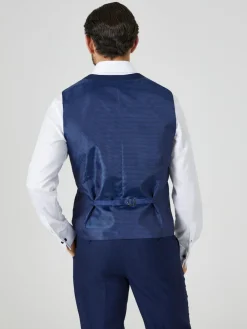 Clearance Skopes Navy Blue Single Breasted Harcourt Single Breasted Tailored Fit Suit Waistcoat