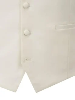 Skopes White Bogart Scoop Suit Waistcoat^ Vests