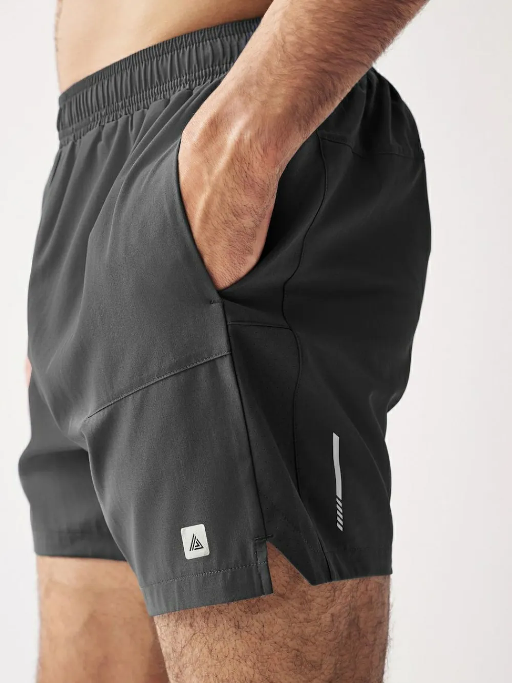 New Next 5 Inch Active Gym Sports Shorts Slate Grey
