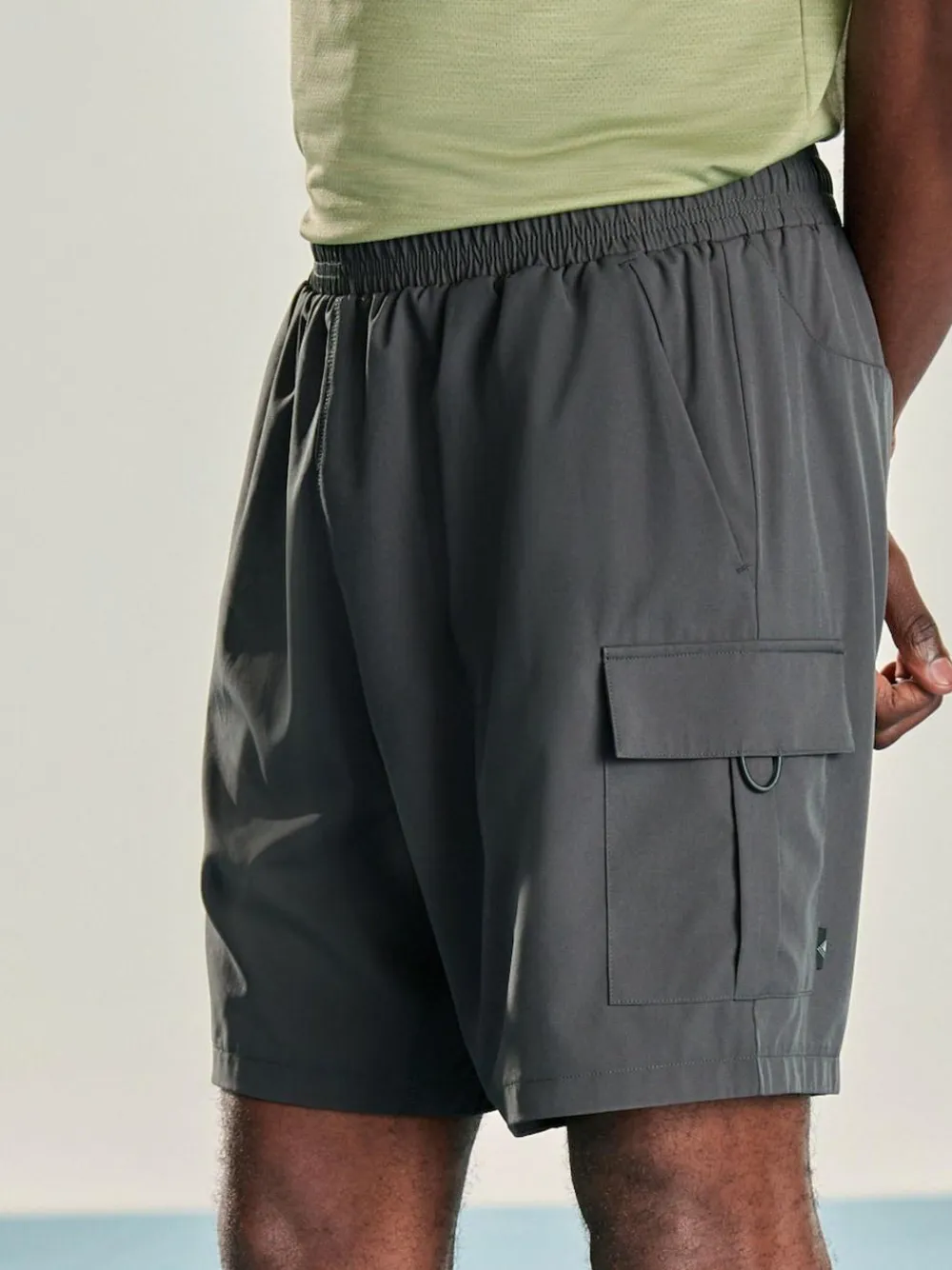 Hot Next Active Cargo Gym Training Shorts Slate Grey