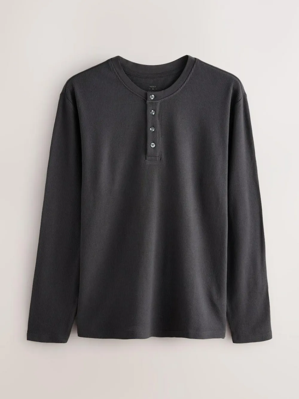 Next Slate Grey Check Motionflex Textured Cosy Long Sleeve Pyjamas Set^ Pyjamas|Nightwear