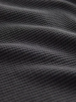 Next Slate Grey Check Motionflex Textured Cosy Long Sleeve Pyjamas Set^ Pyjamas|Nightwear