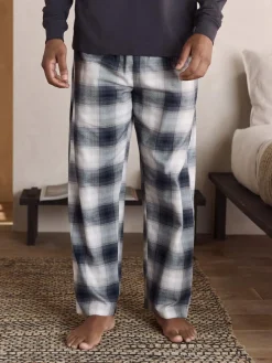 Hot Next Slate Grey Long Sleeve Embroidered Quarter Zip Pyjamas Set