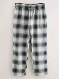 Hot Next Slate Grey Long Sleeve Embroidered Quarter Zip Pyjamas Set