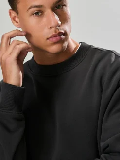 Best Next Slate Grey Regular Fit Heavyweight Cotton Rich Crew Neck Sweatshirt