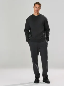 Best Next Slate Grey Regular Fit Heavyweight Cotton Rich Crew Neck Sweatshirt