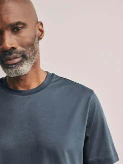 Next Slate Grey Regular Fit Signature SUPIMA® Cotton Crew Neck T-Shirt^ Tops & T-Shirts