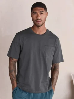 Next Slate Grey Short Sleeve Jersey Pyjamas Set^ Pyjamas|Nightwear
