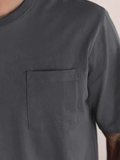 Next Slate Grey Short Sleeve Jersey Pyjamas Set^ Pyjamas|Nightwear