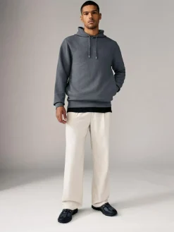 Next Slate Grey Textured Overhead Hoodie