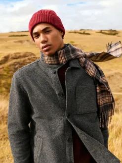 Best Next Wool Look Fleece Shacket Slate Grey