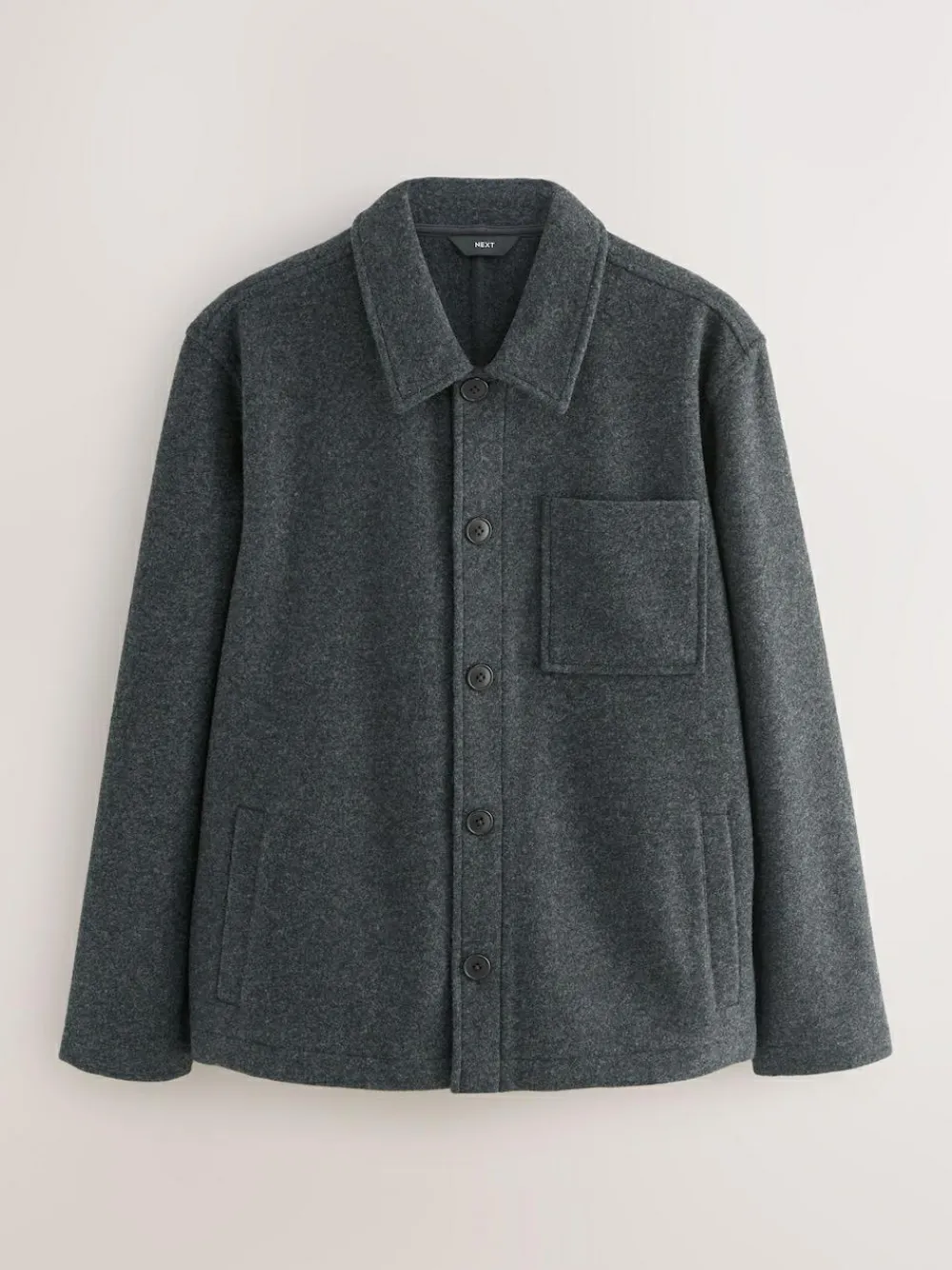 Best Next Wool Look Fleece Shacket Slate Grey