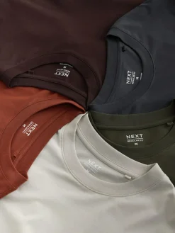 Next Regular Fit Regular Fit Long Sleeve 100% Cotton T-Shirts 5 Pack^ Nightwear|Tops & T-Shirts