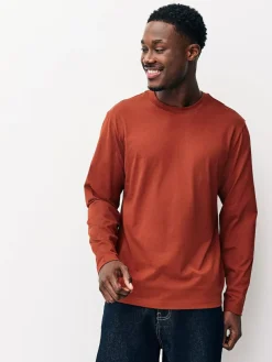 Next Regular Fit Regular Fit Long Sleeve 100% Cotton T-Shirts 5 Pack^ Nightwear|Tops & T-Shirts