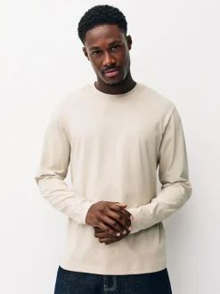 Next Regular Fit Regular Fit Long Sleeve 100% Cotton T-Shirts 5 Pack^ Nightwear|Tops & T-Shirts